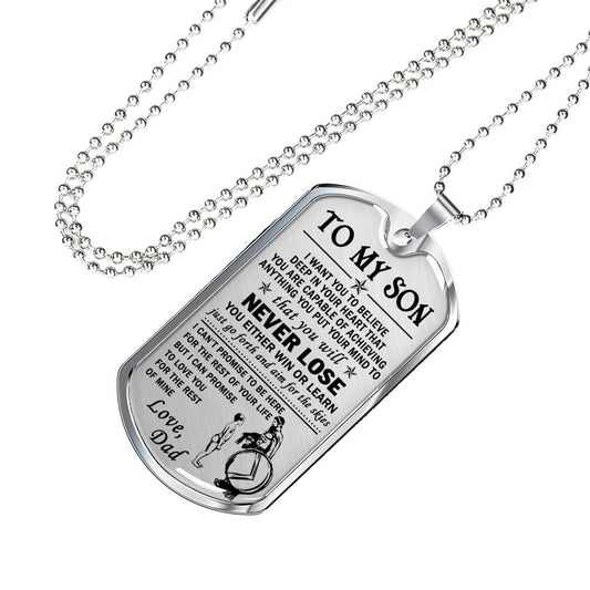 Personalized Father And Son Necklace Pendant Viking Warrior Dog Tag Chain - Best Gifts For Kids On Birthday, Xmas…