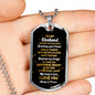 Gifts to My Husband Meeting You was Fate But Falling in Love with You was Beyond My Control Dog Tag Pendant Necklace Dog tag Silver ASIN: B08HSDMP1T