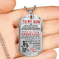 Best Gift Samurai Bushido To My Son Dog Tag Chain Unique Gifts For Boys From Dad