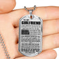 Girlfriend Necklace - To My Love Dog Tag - You Are My Love, My Life, My Inspiration - Meaningful quote - NEWEST DESIGN - Romantic Birthday Gifts ideas For Girlfriend Gifts