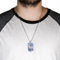 Men Military dog tag - Necklace Pendant - P51 Mustang - Independence Day 4th July