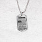 My Love Necklace - To My Husband Dog Tag Jewelry - LIMITED VERSION - Meaningful Quote - Unique Gifts For Men on  Birthday