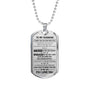 Husband Wife - To My Husband Dog tag Chain Men's Necklace -Personalized Xmas Present, Romantic Gifts for Your Love, Girlfriend, Boyfriend