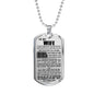 My Love Necklace - To My Wife Dog Tag Jewelry - LIMITED VERSION - Love You For All That You Are- Happy Birthday Gifts For Women Silver/18 K plated Stainless Steel