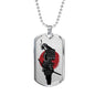 cool gifts samurai warrior fan dog tag necklace chain - Best Gifts ideas for men/ friend/boys  on birthday,Christmas.. stainless steel.