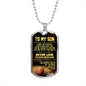 BASKETBALL To my son DogTag-Necklace for boy On Birthday, tmas Stainless Streets