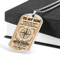Gifts To My Son Wherever Your Journey in Life May Take You Dog Tag Pendant Necklace dog tag silver ASIN: B08HSF57SC