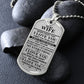 Meaningful Quote to My Wife Never Forget That I Love You Dog Tag Necklace Birthday Anniversary Graduation Gift Wife Necklace 30 inch Chain  Luxury Necklace (Silver) Stainless Steel ASIN: B0834N85GF SKU: heart_12-12_0010