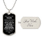 B0BK4L1M66 Necklace for Son, Gift for Adult Son, To My Son From Mom, Son Gifts From Mom and Dad, Mother and Son Necklace Birthday Christmas Cuban Link Chain Necklace for athletes Confirmation Gifts fro Teen boys