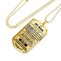 AZ Gifts Romantic Gift for Men to My Man Dog tag - Boyfriend Necklace - Husband Gift from Woman - Sweat Quote Saying for Him - Meaningfull Birthday Gift for Your Love on Xmas, Birthday, Valentine Day