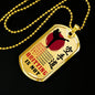 Karate-do To My Son/ Brother Dog Tag Chain Inspirational Gifts For Boys/ Men