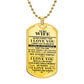 Meaningful Quote to My Wife Never Forget That I Love You Dog Tag Necklace Birthday Anniversary Graduation Gift Wife Necklace 30 inch Chain  Luxury Necklace (Silver) Stainless Steel ASIN: B0834N85GF SKU: heart_12-12_0010