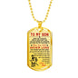 Best Gift Samurai Bushido To My Son Dog Tag Chain Unique Gifts For Boys From Dad