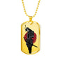 cool gifts samurai warrior fan dog tag necklace chain - Best Gifts ideas for men/ friend/boys  on birthday,Christmas.. stainless steel.