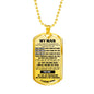 AZ Gifts Romantic Gift for Men to My Man Dog tag - Boyfriend Necklace - Husband Gift from Woman - Sweat Quote Saying for Him - Meaningfull Birthday Gift for Your Love on Xmas, Birthday, Valentine Day