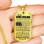Girlfriend Necklace - To My Love Dog Tag - You Are My Love, My Life, My Inspiration - Meaningful quote - NEWEST DESIGN - Romantic Birthday Gifts ideas For Girlfriend Gifts