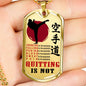 Karate-do To My Son/ Brother Dog Tag Chain Inspirational Gifts For Boys/ Men