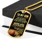 BASKETBALL To my son DogTag-Necklace for boy On Birthday, tmas Stainless Streets