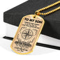 Gifts To My Son Wherever Your Journey in Life May Take You Dog Tag Pendant Necklace dog tag silver ASIN: B08HSF57SC