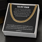 Gifts To Keep Cuban Link Chain Gift for Him, 1St for Husband, Boyfriend Gift Idea, Boyfriend Necklace, Long Distance Boyfriend Gift, Necklace Jewelry Box and Message Card, Luxury Box NECKLACE-BF-DUCVIN271221-07
