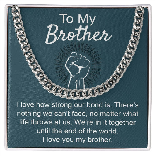 VIRAGIL Gifts Best Brother Gift Idea, To My Brother Gifts, Gift for Brother, Present for Brother Stainless Steel Silver Standard Box B0BLSRZK4L Cubanforbrother11082022_9