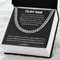 Gifts To Keep Cuban Link Chain Gift for Him, 1St for Husband, Boyfriend Gift Idea, Boyfriend Necklace, Long Distance Boyfriend Gift, Necklace Jewelry Box and Message Card, Luxury Box NECKLACE-BF-DUCVIN271221-07