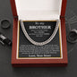 Gifts Brother Cuban Chain Necklace Brother Birthday Gift Christmas Gift for Brother Gift for Brother from Sister Older Brother Gift Brother Gift Stainless Steel Silver / Standard Box ASIN: B0BLSQBKMP SKU: Cubanforbrother11082022_3