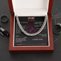 Fathers Day Gifts for Mens Cuban Link Chain Necklace for Dad for Boyfriend Sliver Gold Stainless Steel on Birthday, Father's Day