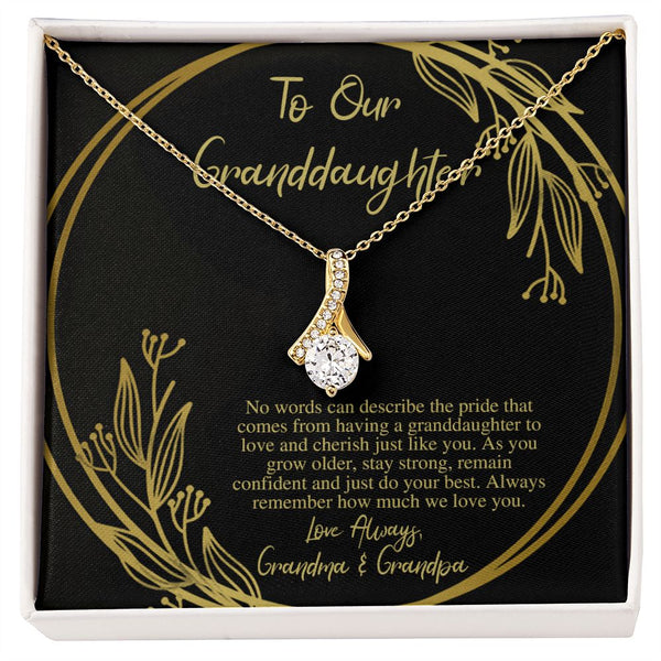 Granddaughter Gifts, Grandma And Granddaughter, Granddaughter Gift From Grandpa, Granddaughter Graduation Card, Granddaughter Birthday, Necklace With Message Card, Sterling Silver, Gift Box Include NECKLACE-GRANDDAUGHTER-DUCVIN100922-02