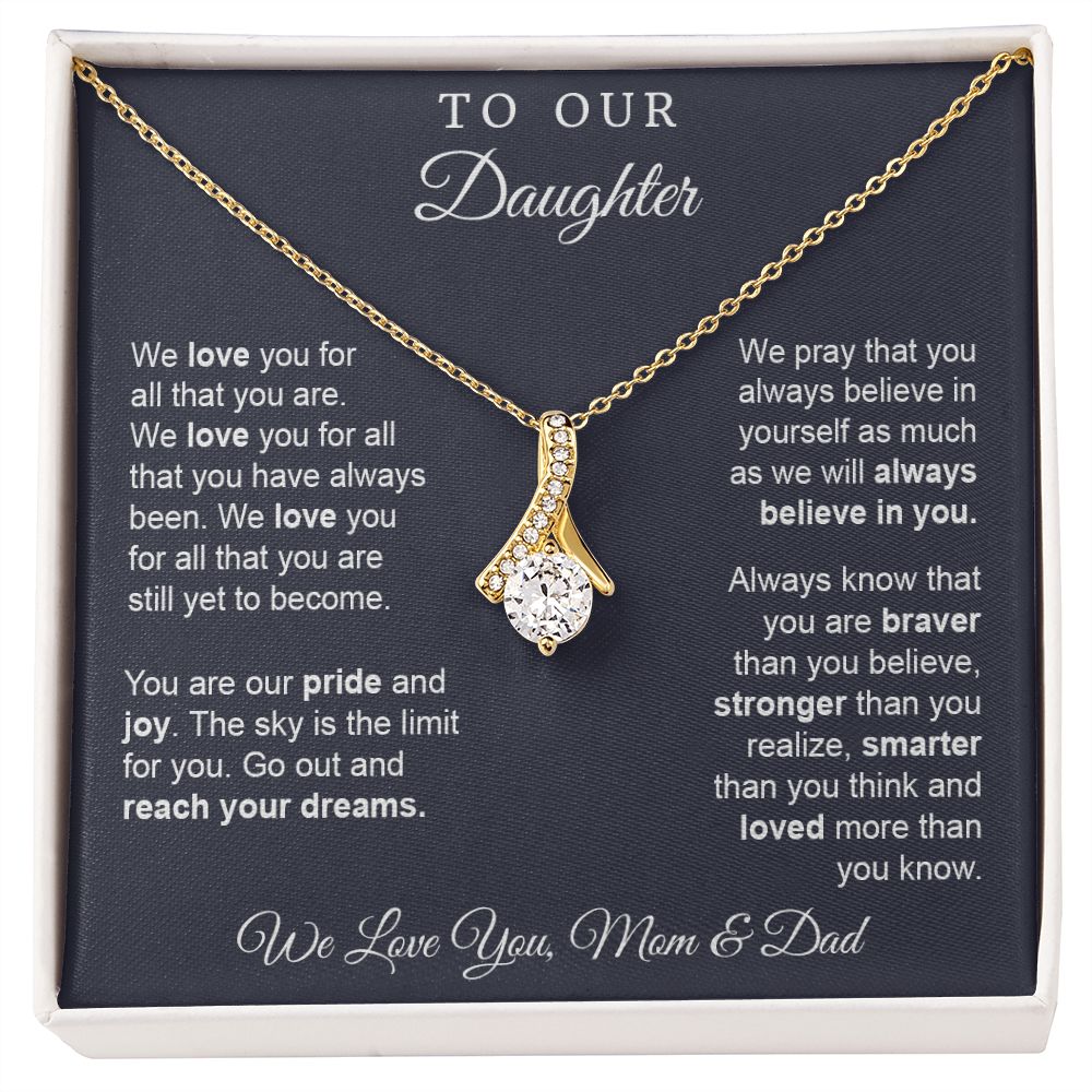 Gift for Daughter from Mom and Dad, Graduation Gift for Daughter To Our Daughter Necklace Love To Daughter Birthday College Graduation Gift on Christmas Standard Box by VIRAGIL ASIN: B0BKKWQ3YF SKU: Standard-ToDaughterkpKnot261022-11