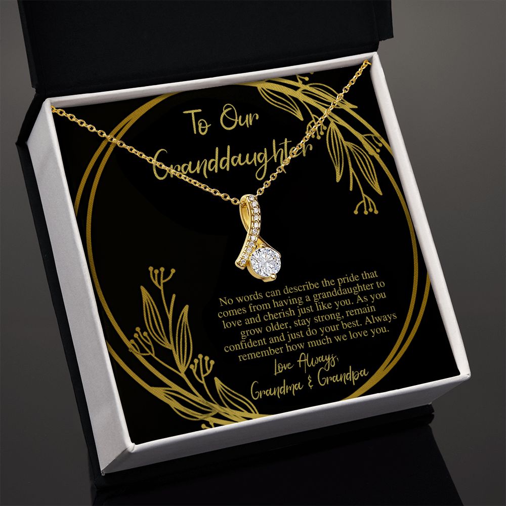 Granddaughter Gifts, Grandma And Granddaughter, Granddaughter Gift From Grandpa, Granddaughter Graduation Card, Granddaughter Birthday, Necklace With Message Card, Sterling Silver, Gift Box Include NECKLACE-GRANDDAUGHTER-DUCVIN100922-02