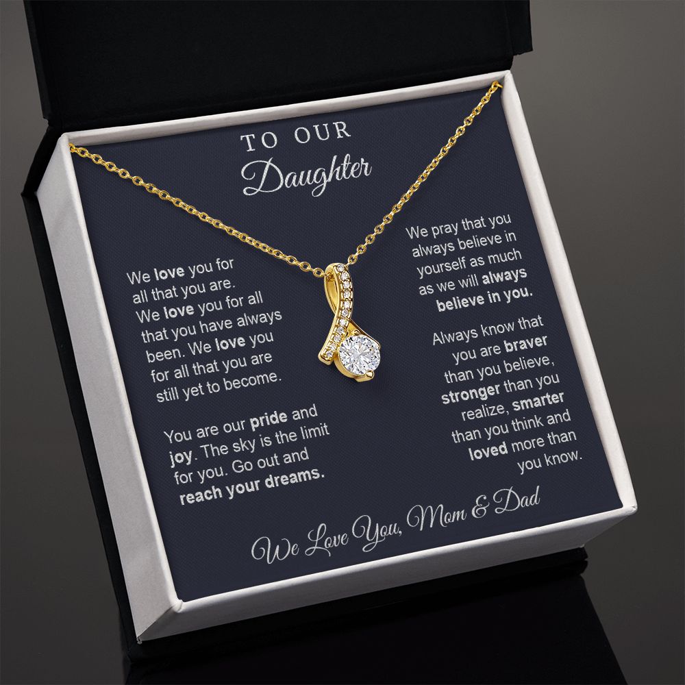 Gift for Daughter from Mom and Dad, Graduation Gift for Daughter To Our Daughter Necklace Love To Daughter Birthday College Graduation Gift on Christmas Standard Box by VIRAGIL ASIN: B0BKKWQ3YF SKU: Standard-ToDaughterkpKnot261022-11