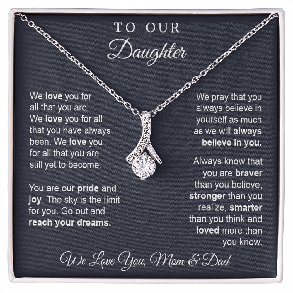 Gift for Daughter from Mom and Dad, Graduation Gift for Daughter To Our Daughter Necklace Love To Daughter Birthday College Graduation Gift on Christmas Standard Box by VIRAGIL ASIN: B0BKKWQ3YF SKU: Standard-ToDaughterkpKnot261022-11