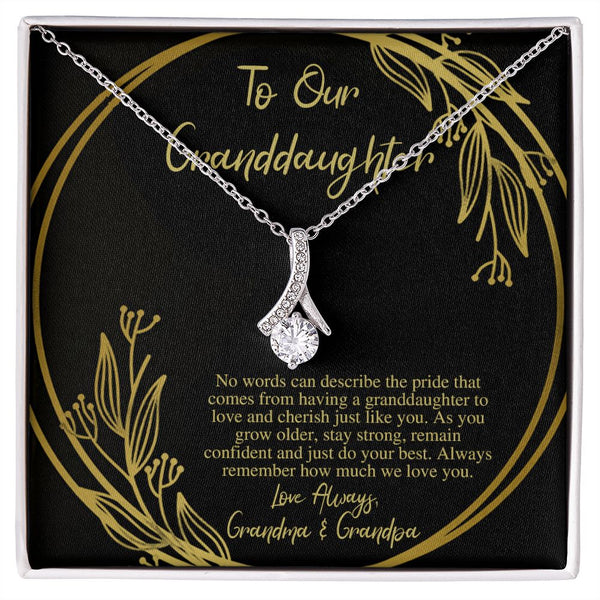 Granddaughter Gifts, Grandma And Granddaughter, Granddaughter Gift From Grandpa, Granddaughter Graduation Card, Granddaughter Birthday, Necklace With Message Card, Sterling Silver, Gift Box Include NECKLACE-GRANDDAUGHTER-DUCVIN100922-02