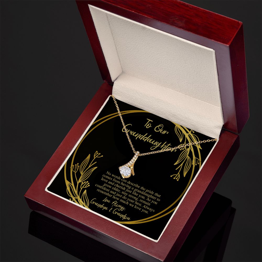 Granddaughter Gifts, Grandma And Granddaughter, Granddaughter Gift From Grandpa, Granddaughter Graduation Card, Granddaughter Birthday, Necklace With Message Card, Sterling Silver, Gift Box Include NECKLACE-GRANDDAUGHTER-DUCVIN100922-02