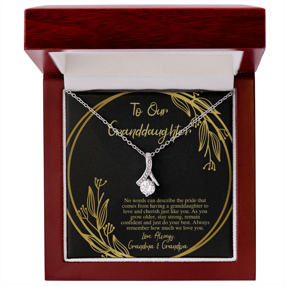 Granddaughter Gifts, Grandma And Granddaughter, Granddaughter Gift From Grandpa, Granddaughter Graduation Card, Granddaughter Birthday, Necklace With Message Card, Sterling Silver, Gift Box Include NECKLACE-GRANDDAUGHTER-DUCVIN100922-02