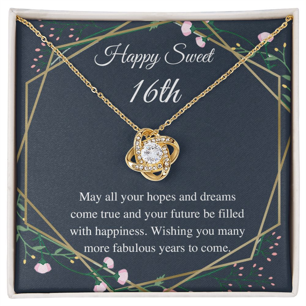 Gifts Love Knot Necklace, Happy Sweet 16th, 16th Birthday Gifts for Girls, Sweet 16 Necklace, Gift For 16 Year Old Girl, Sweet Sixteen Jewelry include Mahogany style Luxury box Wedding Day, Gift For D (x1) 55.95 nhinthaygichuaknot24-1_243