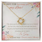 Sorry For Hurting You My Love I'm Sorry I Love You Forever And Always Apology Gifts Love Knot Necklace