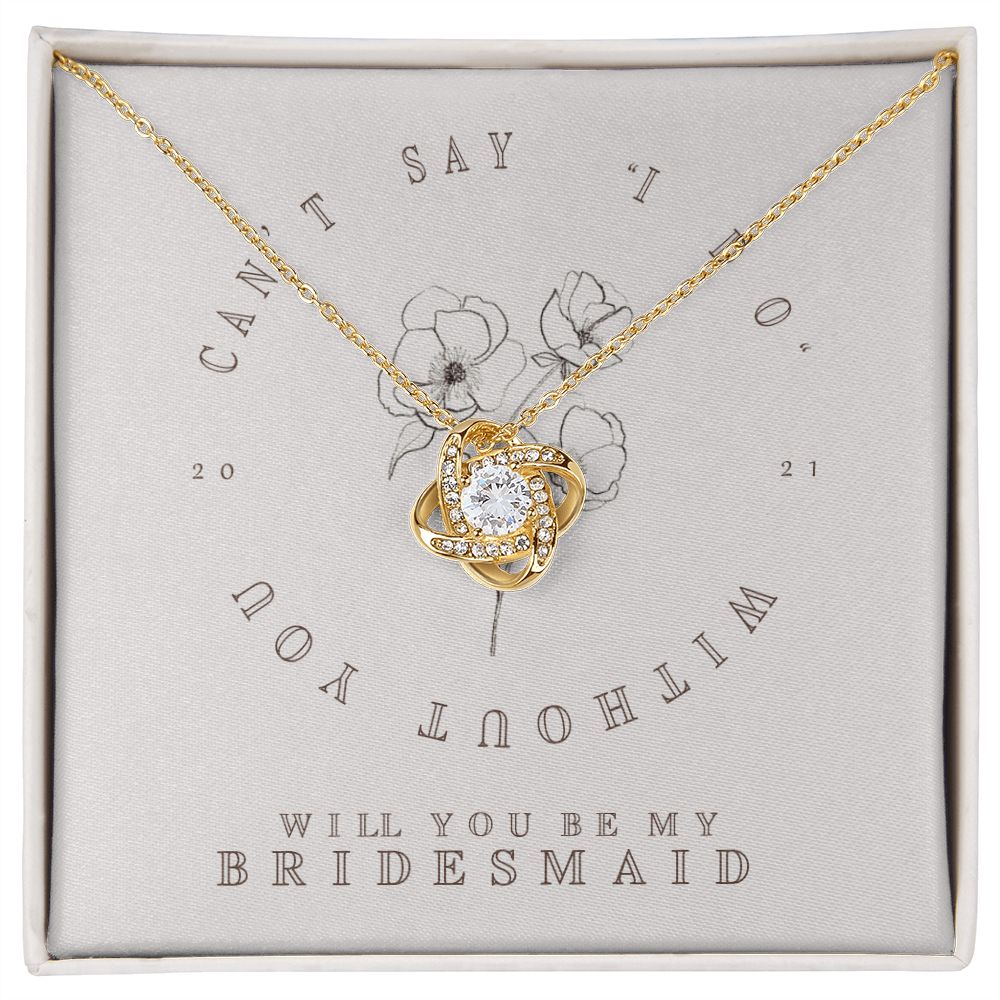 Meaningfull Bridesmaid Necklace Gift Jewelry Gifts Pendant Bridal Initial Shower Her Wedding Love Knot White Gold Stainless Steel Necklace Valentine S include Standard Box Wedding Day, Gift For Daught ASIN: B08XW7Q82G SKU: KKlaiknornecklace2-3_23