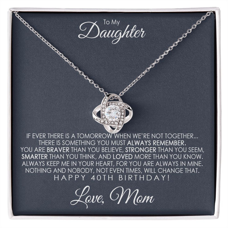 Daughter s 40th Birthday Necklace Gift With Message Card To My