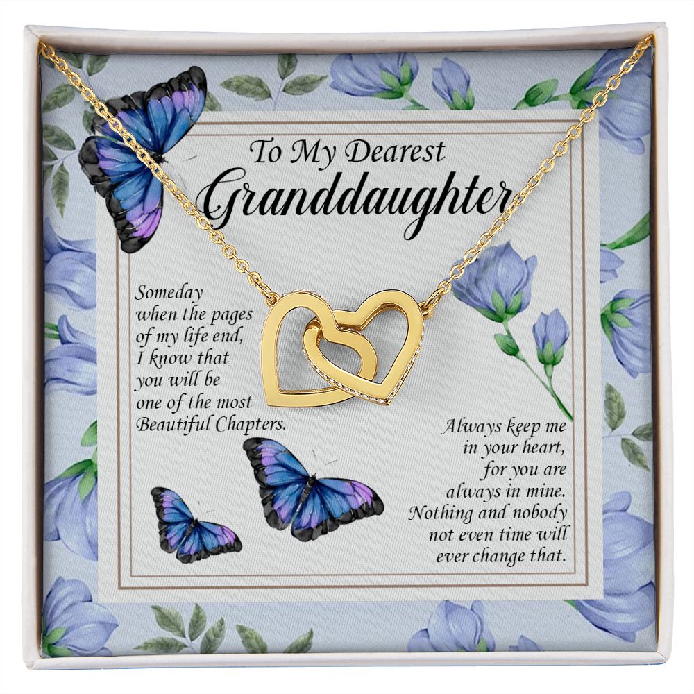 Gifts To My Dearest Granddaughter I Know You Be The Most Beautiful Chapters Interlocking Hearts Pendant Necklace on Birthday gifts christmas Wedding ASIN: B0BB2XPS4W SKU: Sale18-8-2022TestGranddaughter_12