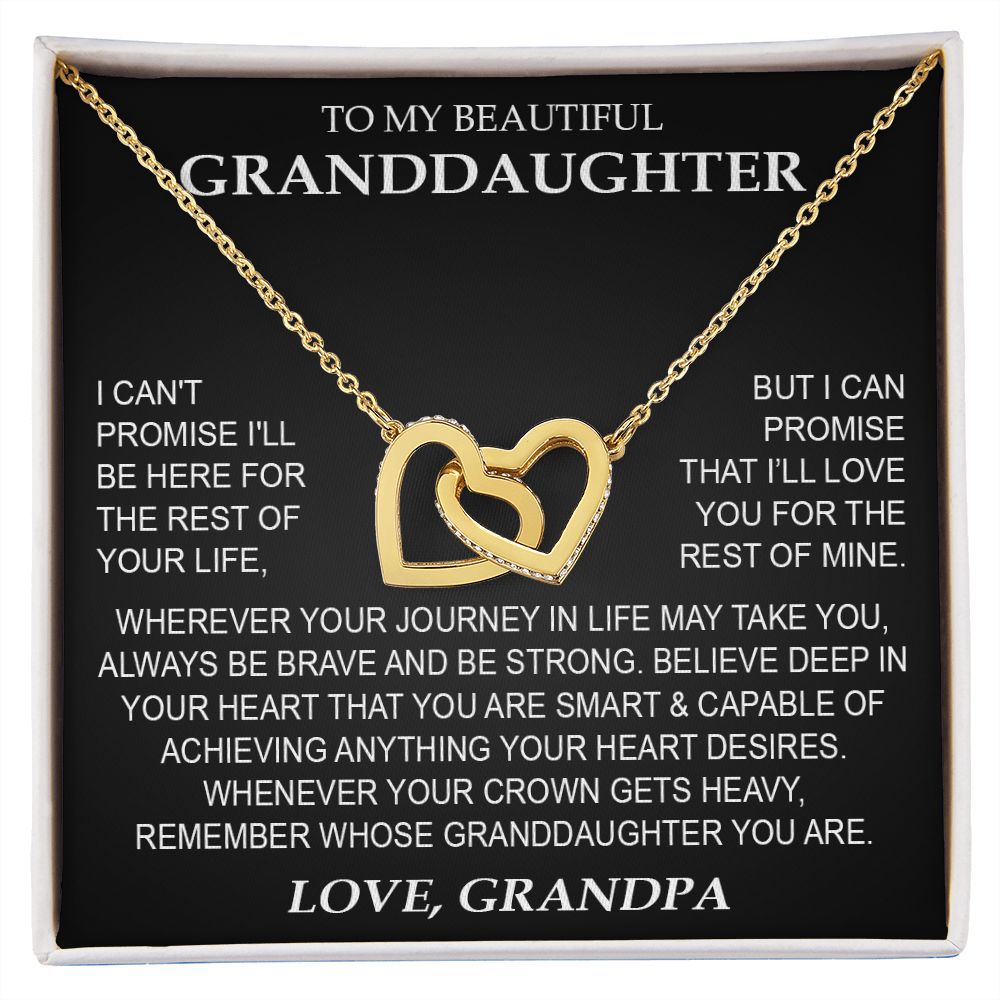 SellanythingsupperFranky_7 To My Beautiful Granddaughter Necklace, Granddaughter Gift from Grandpa, Grandma, Birthday Graduation Gift, Christmas Gift for Her On Birthday, Graduation, Granddaughter Wedding, Valentines, Mothers Day, Christmas