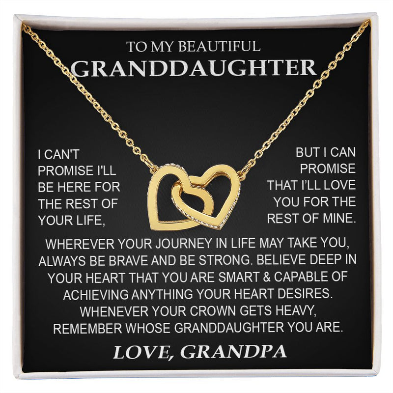 SellanythingsupperFranky_7 To My Beautiful Granddaughter Necklace, Granddaughter Gift from Grandpa, Grandma, Birthday Graduation Gift, Christmas Gift for Her On Birthday, Graduation, Granddaughter Wedding, Valentines, Mothers Day, Christmas