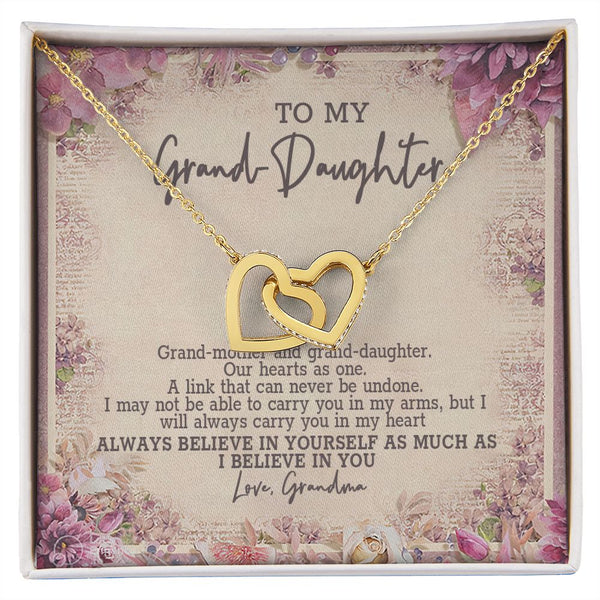 From Grandma To My Granddaughter Necklace A Link That Can Never Be Undone Interlocking Hearts Pendant Necklace Gifts Christmas, Birthday wedding ASIN: B0BB2YYR5F SKU: Sale18-8-2022TestGranddaughter_4