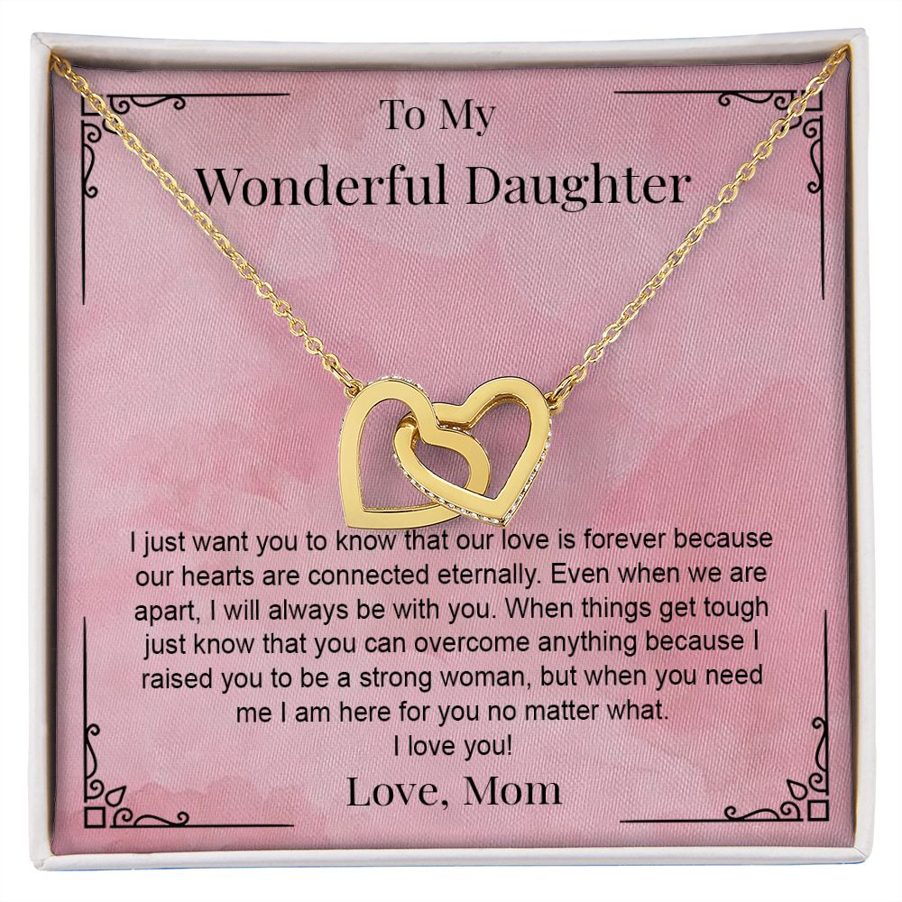 Heart Necklace For Daughter, Gift From Mom To Daughter, Interlocking Hearts Pendant Necklace With Message Card, To My Wonderful Daughter on Christmas - Birthday gifts ASIN B0BFYXQGSW SKU Bestgiftfordaughter20-08-2022_7