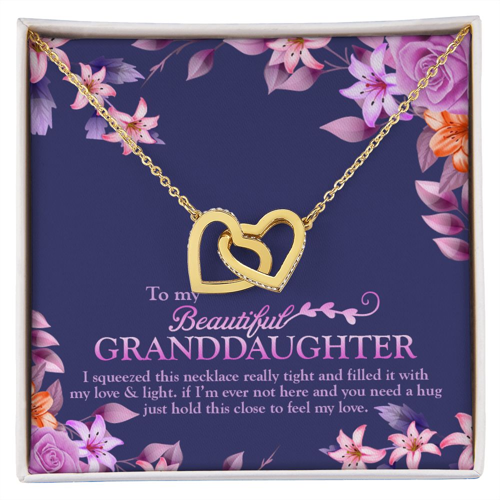 Neckalce To My Beautiful Granddaughter I Squeezed This Necklace Really Tight Joined Interlocking Hearts Necklace Gifts Christmas, Birthday wedding ASIN: B0BB2XXND4 SKU: Sale18-8-2022TestGranddaughter_10