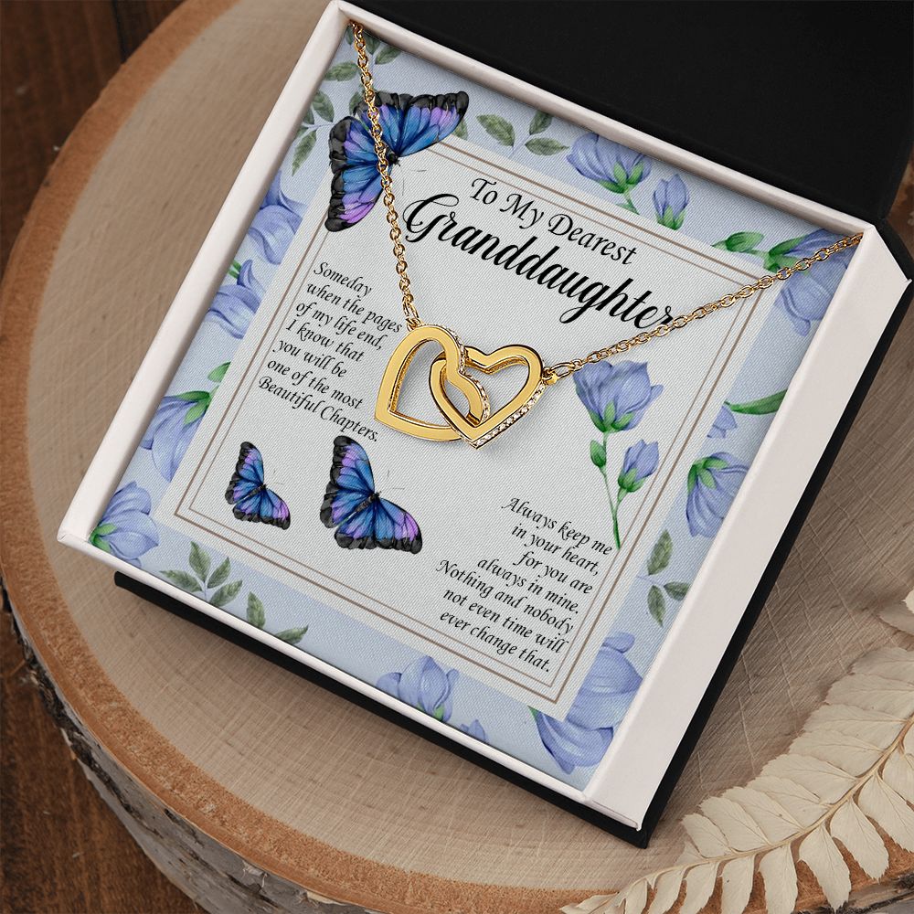 Gifts To My Dearest Granddaughter I Know You Be The Most Beautiful Chapters Interlocking Hearts Pendant Necklace on Birthday gifts christmas Wedding ASIN: B0BB2XPS4W SKU: Sale18-8-2022TestGranddaughter_12