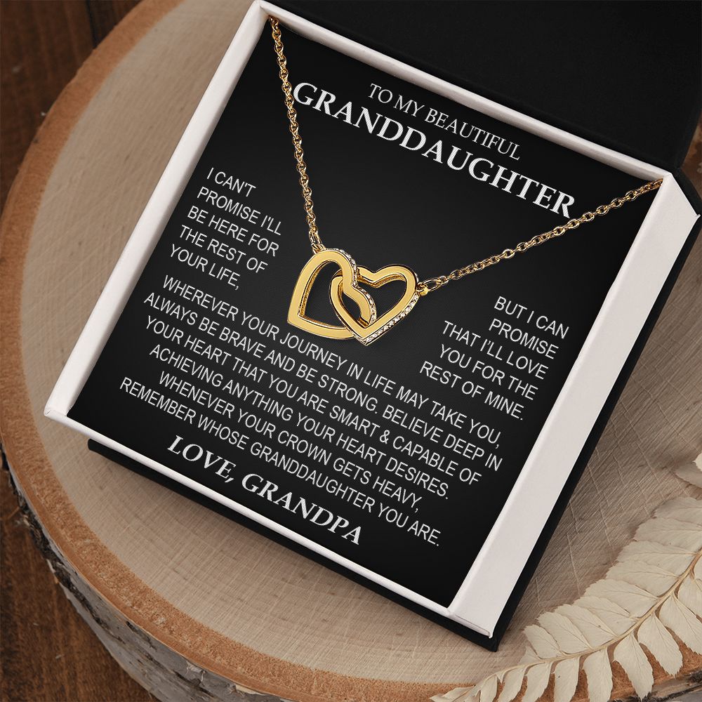 SellanythingsupperFranky_7 To My Beautiful Granddaughter Necklace, Granddaughter Gift from Grandpa, Grandma, Birthday Graduation Gift, Christmas Gift for Her On Birthday, Graduation, Granddaughter Wedding, Valentines, Mothers Day, Christmas