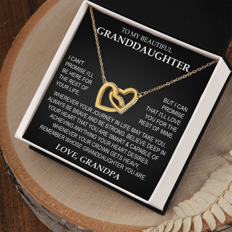 SellanythingsupperFranky_7 To My Beautiful Granddaughter Necklace, Granddaughter Gift from Grandpa, Grandma, Birthday Graduation Gift, Christmas Gift for Her On Birthday, Graduation, Granddaughter Wedding, Valentines, Mothers Day, Christmas