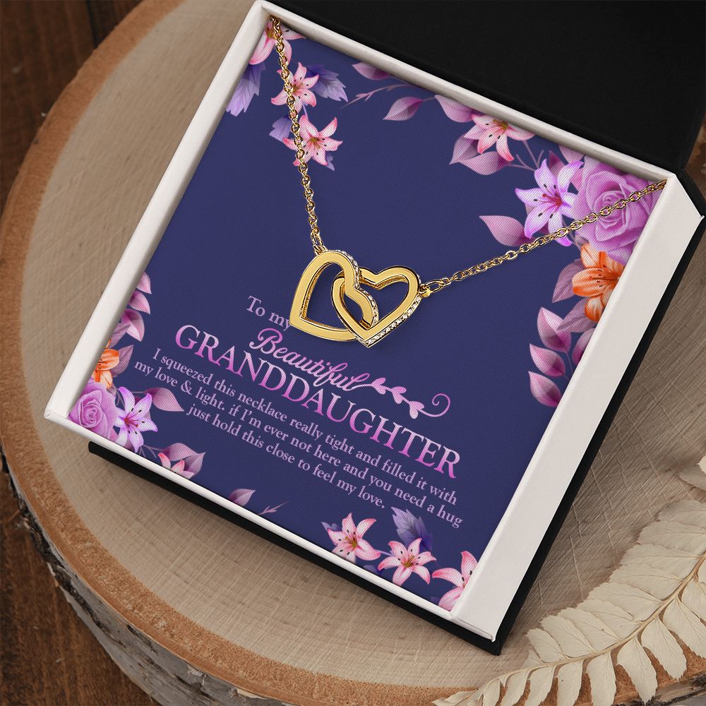 Neckalce To My Beautiful Granddaughter I Squeezed This Necklace Really Tight Joined Interlocking Hearts Necklace Gifts Christmas, Birthday wedding ASIN: B0BB2XXND4 SKU: Sale18-8-2022TestGranddaughter_10
